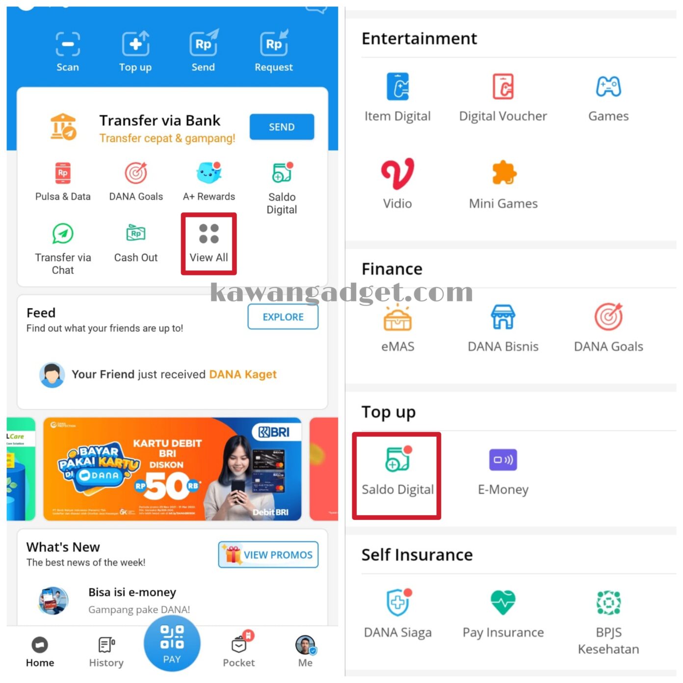 Cara Transfer DANA Ke Gopay, Mudah Dan Cepat! - KawanGadget.com
