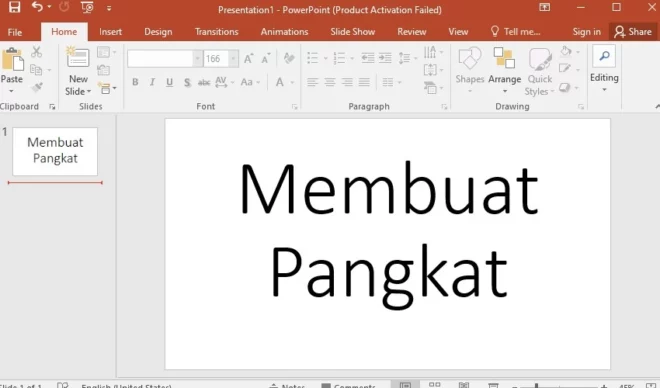 Cara Membuat Pangkat di PPT